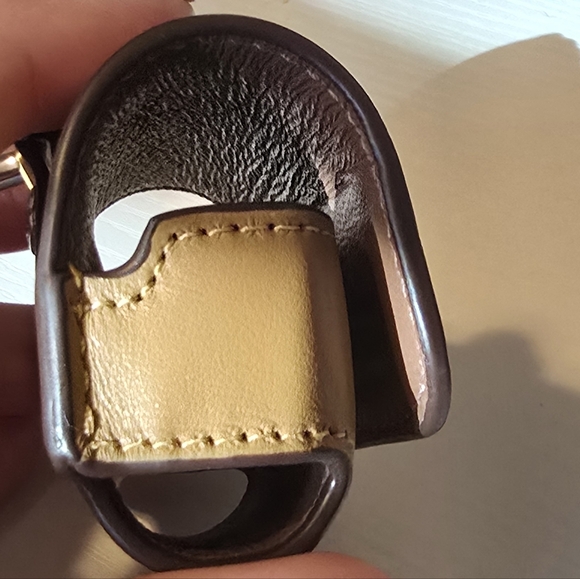 Coach Tan Leather Earbud Case - Picture 4 of 10
